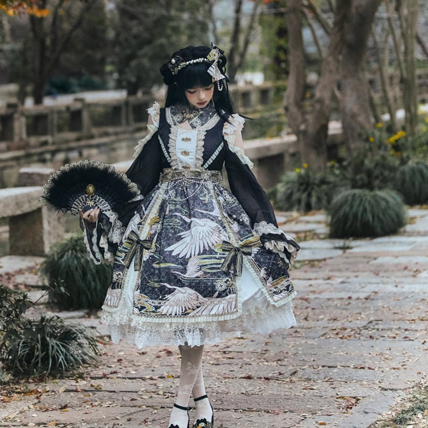 フリル ゴシック 姫袖 チャイナ 総フリル姫袖ボレロ MARBLE ロリータ
