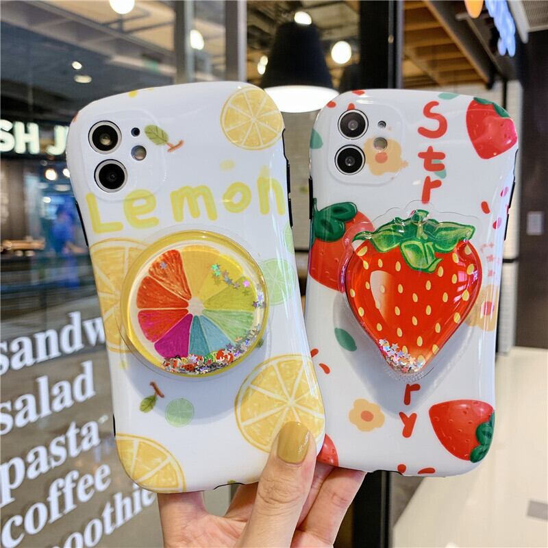 iphoneケース スマホケース フルーツ 果物 いちご イチゴ レモン 檸檬 スタンド ホルダー おしゃれ 韓国っぽ Luluca 韓国トレンドファッションLuluca-ルルカ-