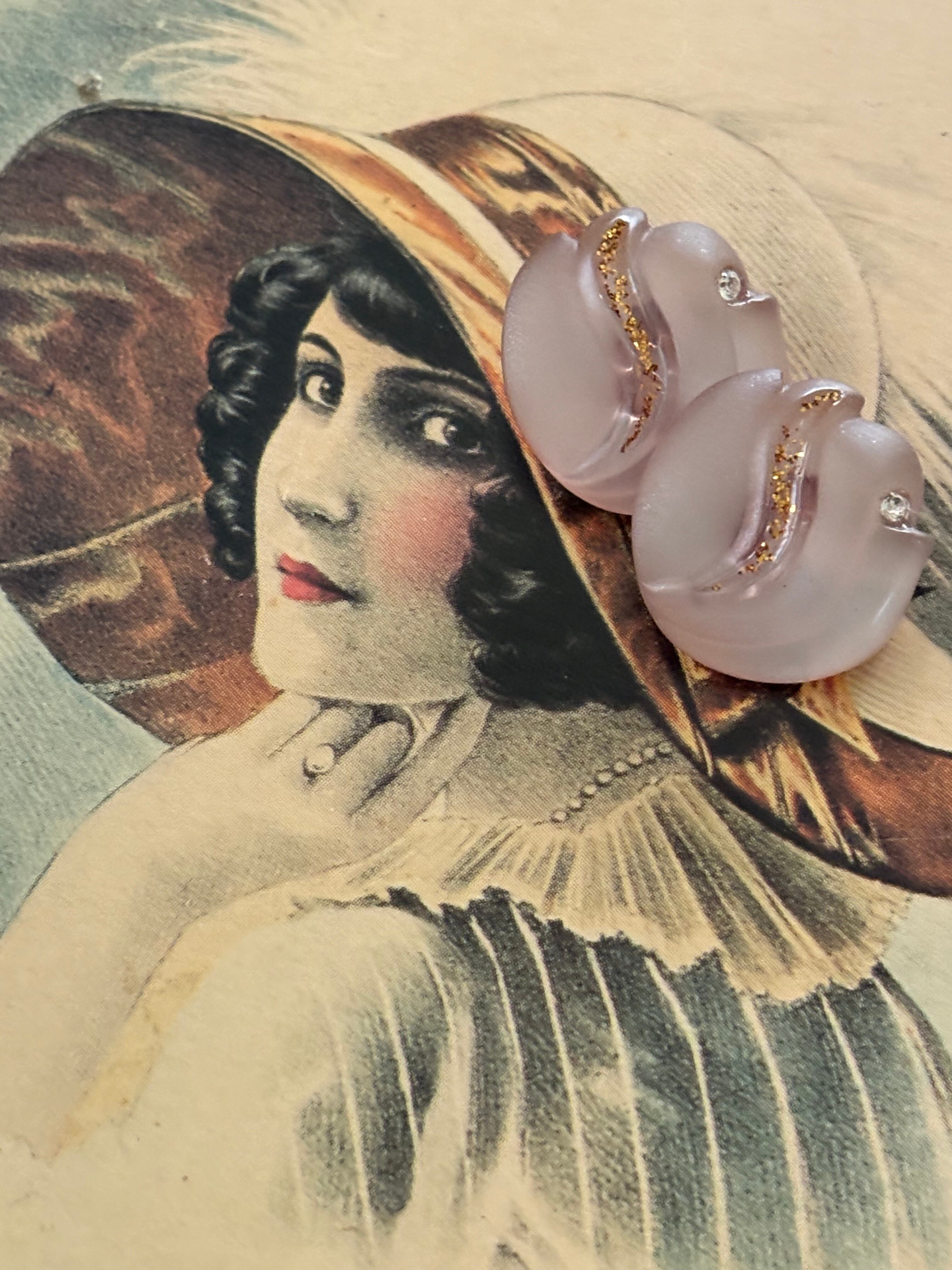 18mm Japanese ヴィンテージ ボタン フラワー フロスト ストーン グリッター アクセサリーパーツ 装飾材 カルトナージュ