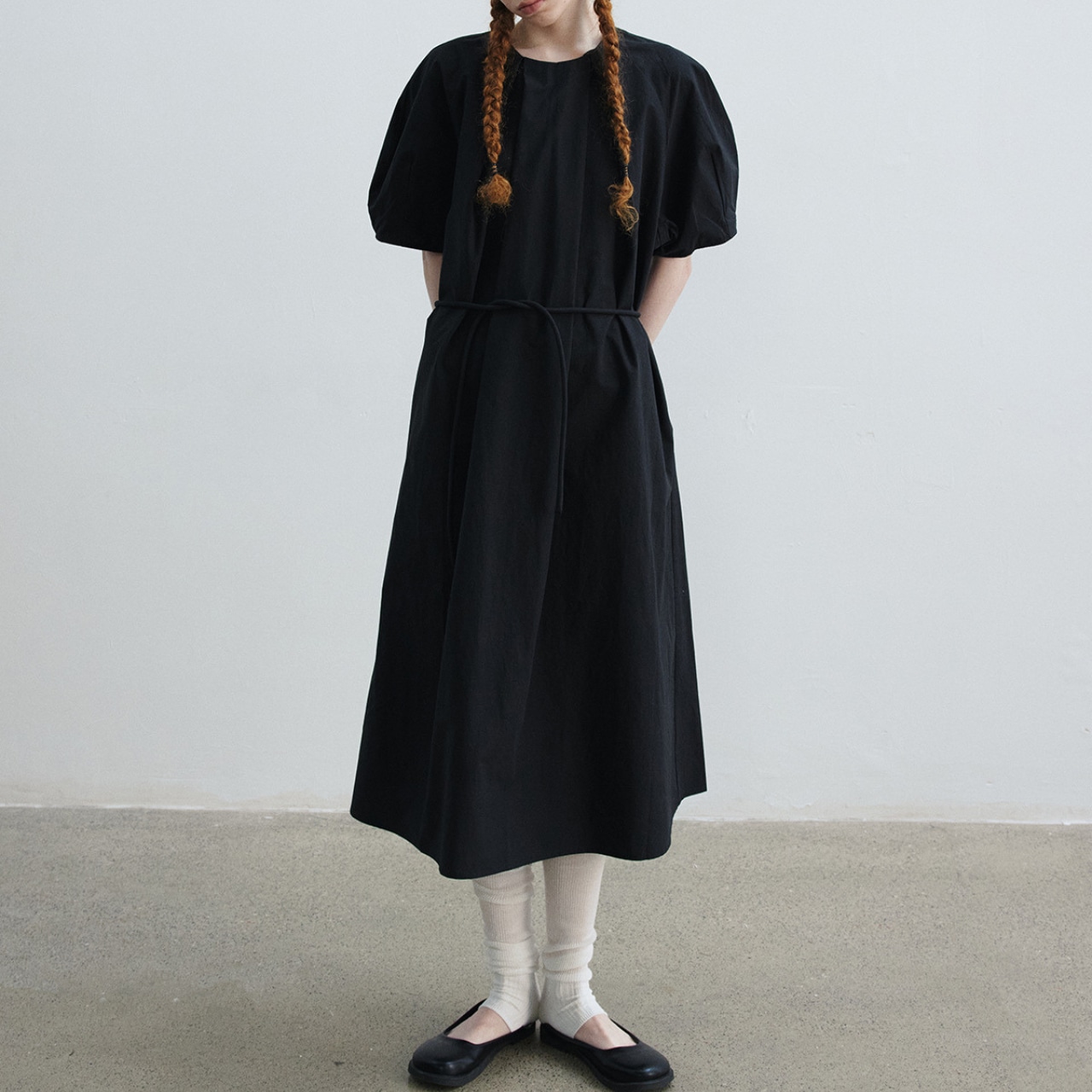 Crew Neck Short Sleeve A-Line Dress T0546