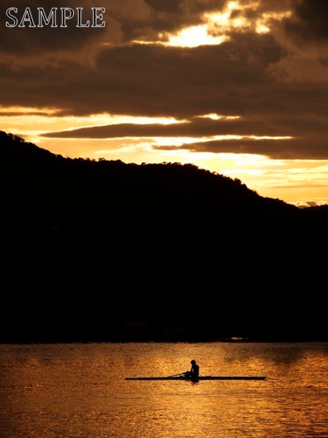 瀬田川河口の夕景　JPEG