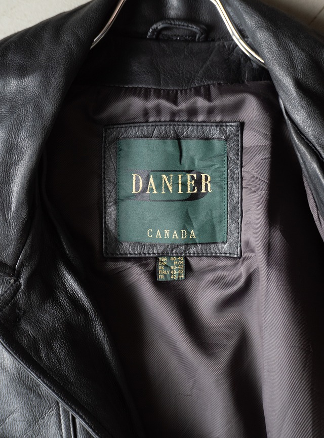 "DANIER" 1990s Leather car coat