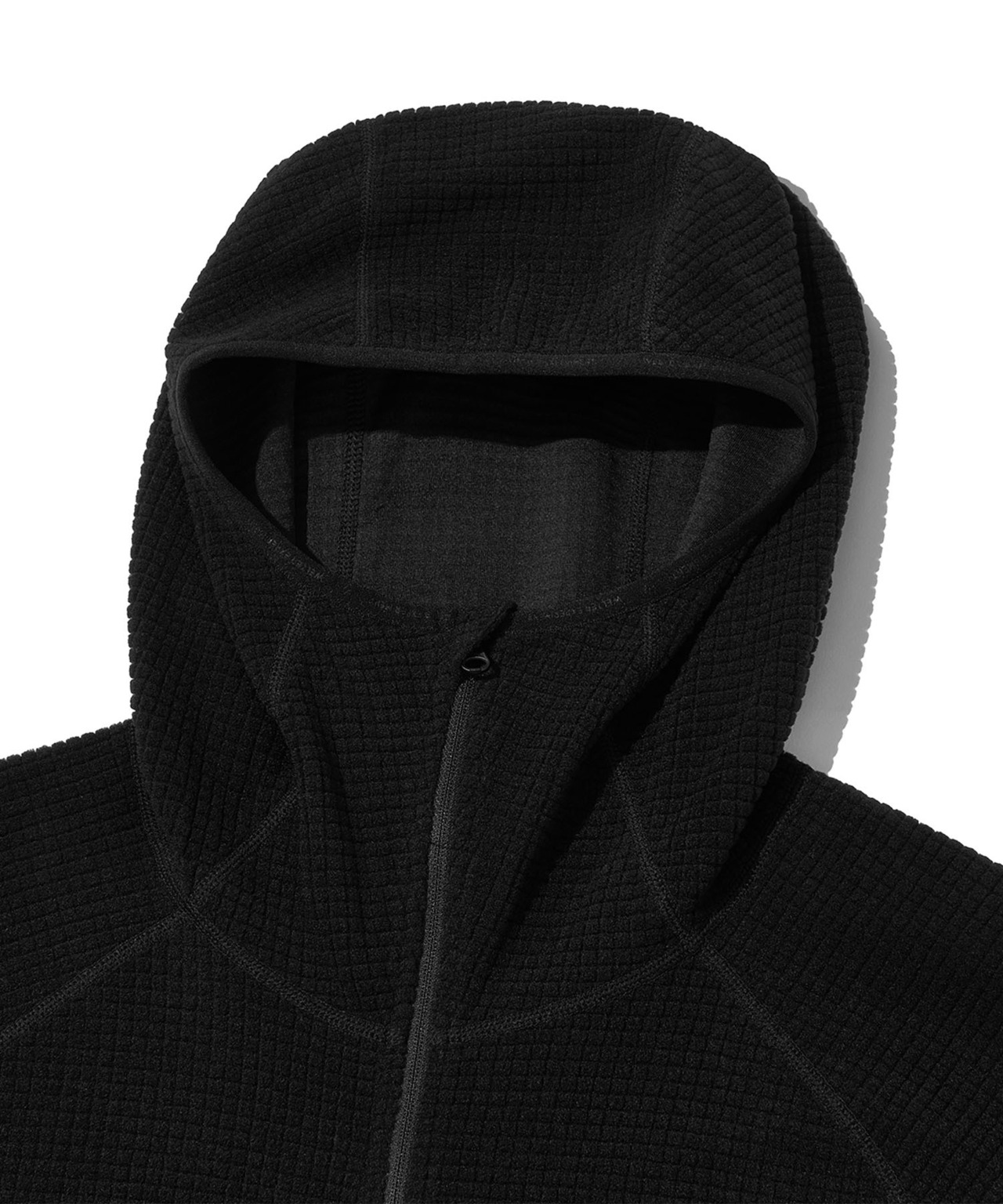 THERMOSQUARE FLEECE ZIP HOODIE_BLACK