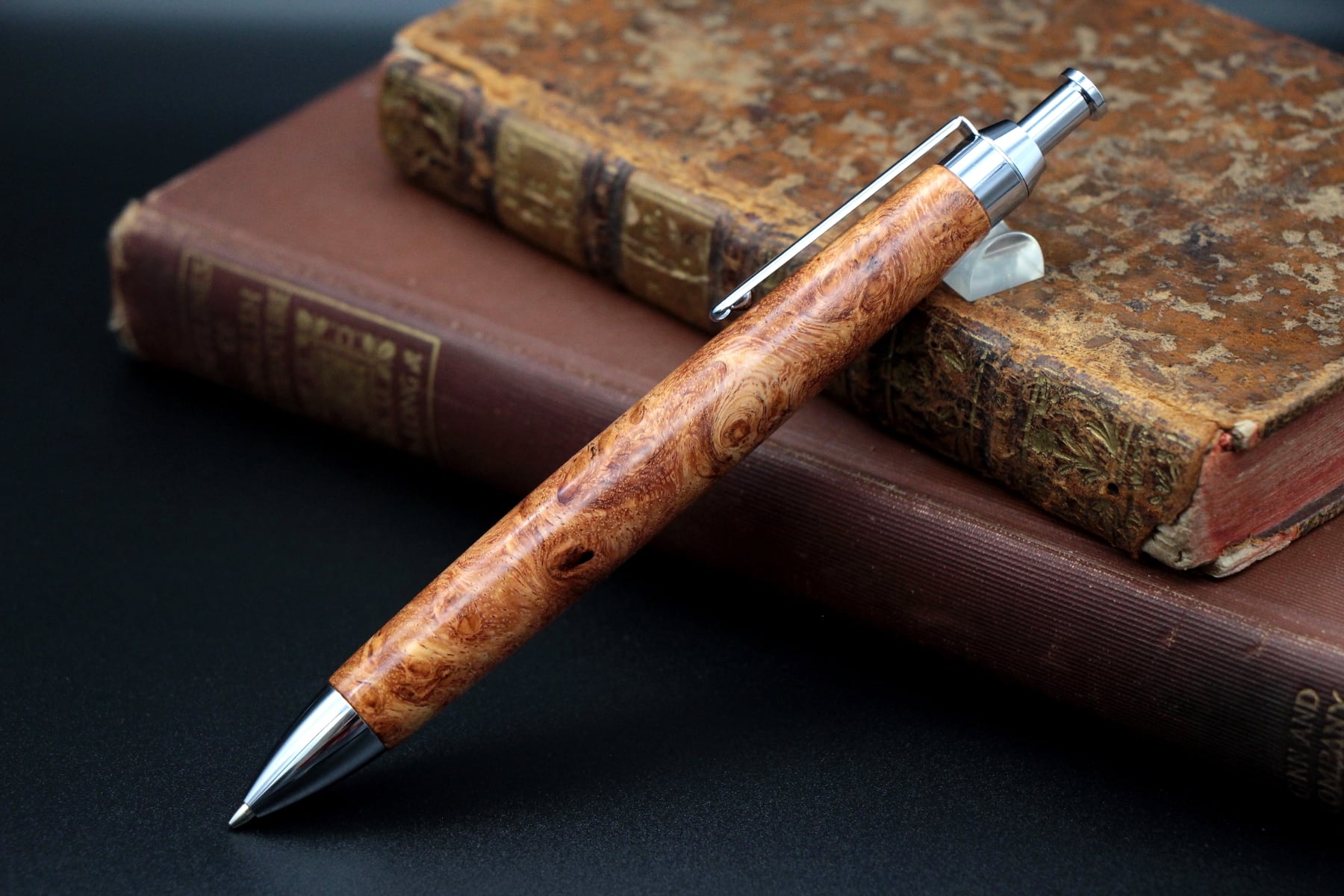 アンボイナバール 花梨瘤 かりん瘤杢 3・Pencil 0.5mm」木軸シャープ 