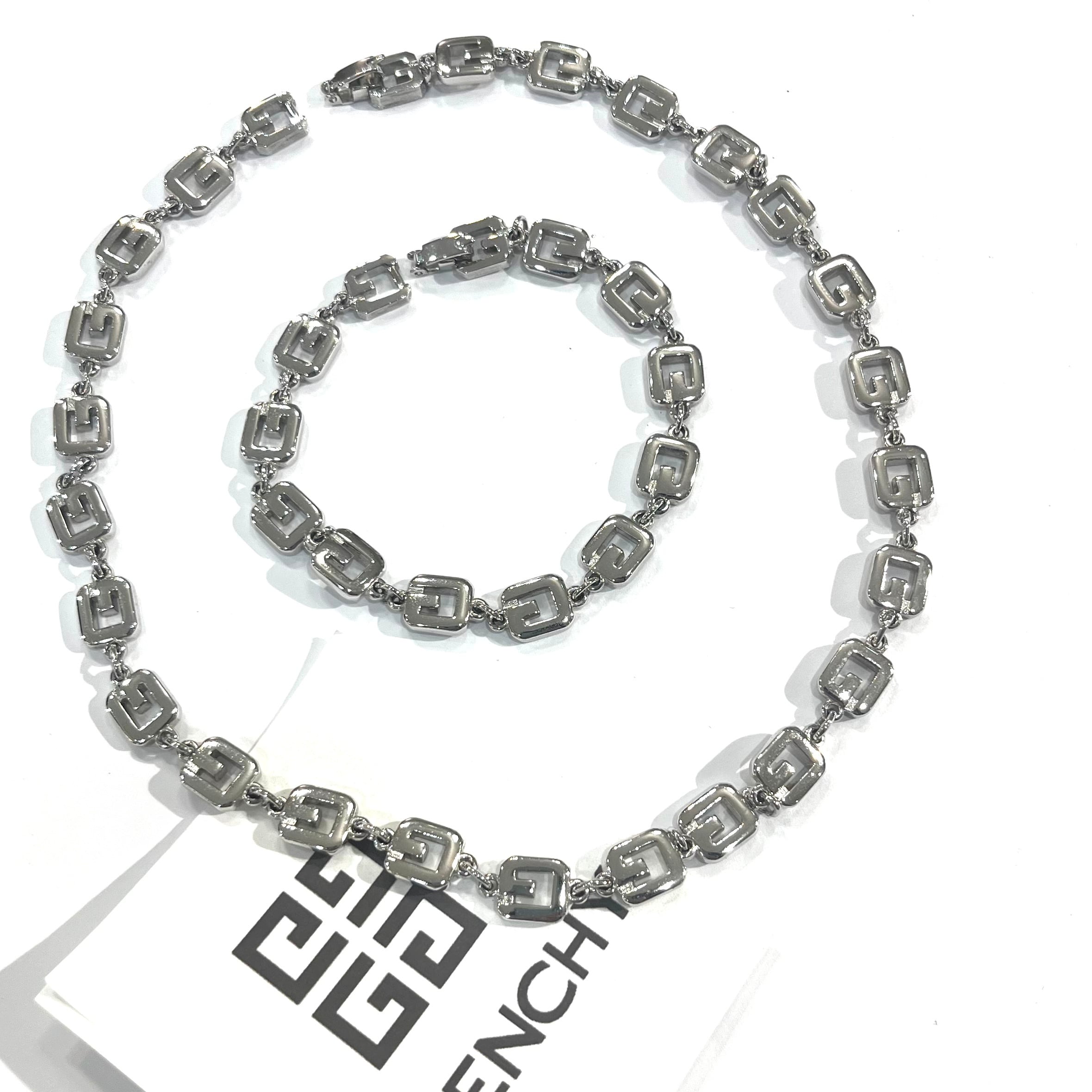 GIVENCHY】2590 3WAY Gロゴチェーン ネックレス＆ブレスレットセット