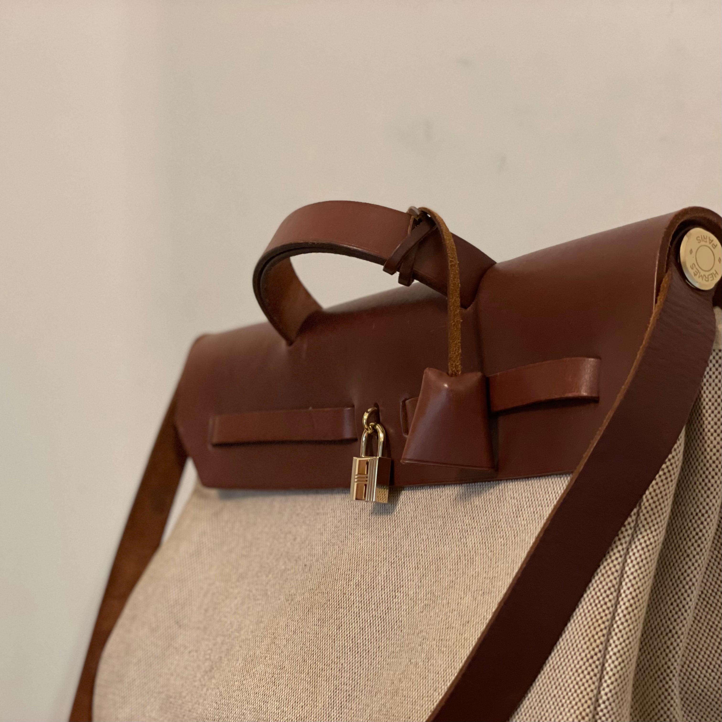 HERMES エールバッグ MM カデナ クロシェット トワルアッシュ 90年代 ...