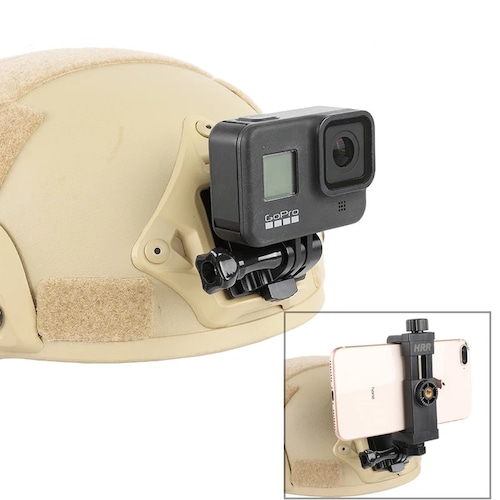 タクティカルヘルメット用アクションカメラマウントキット GOPRO スマートフォン Insta360 スマホ NVG シュラウド