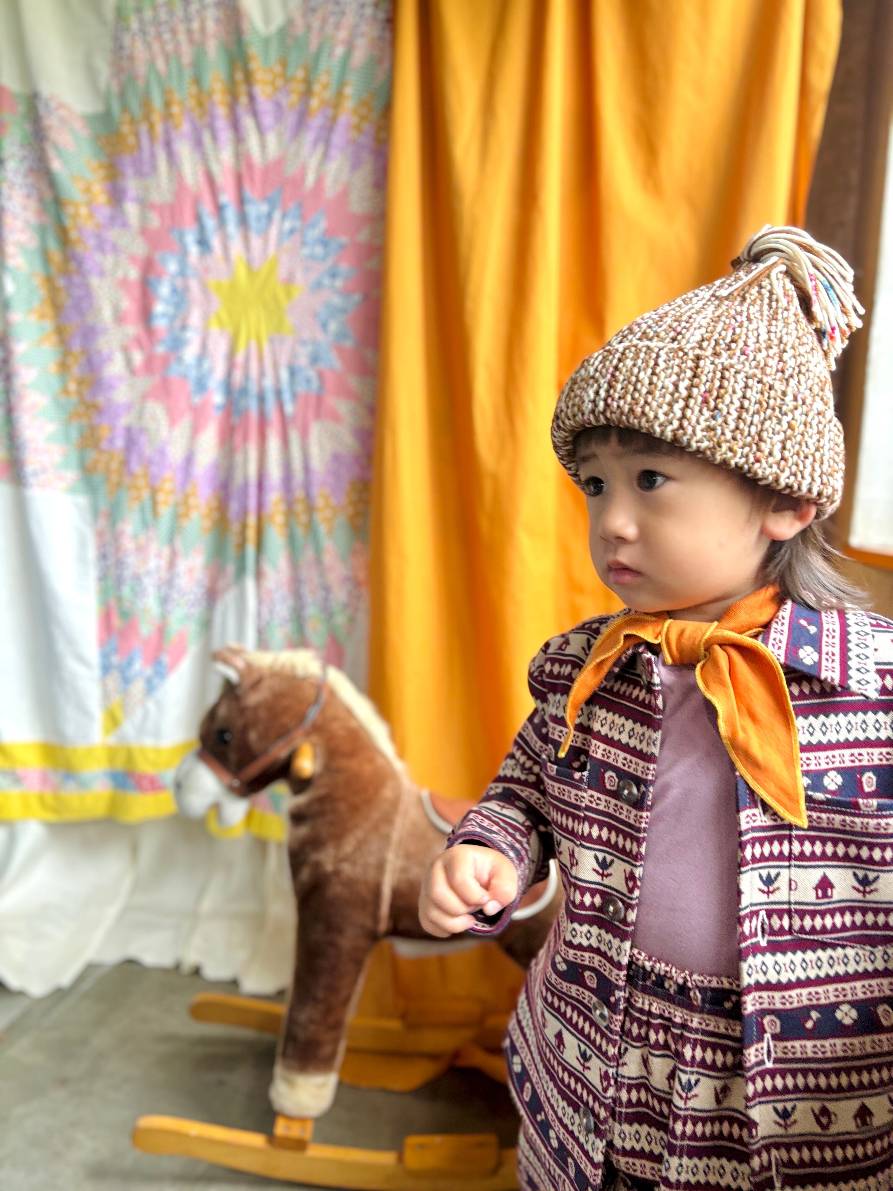 KIDS【Misha & Puff】24winter drop1 / Tassel Garter Hat / Acorn +  