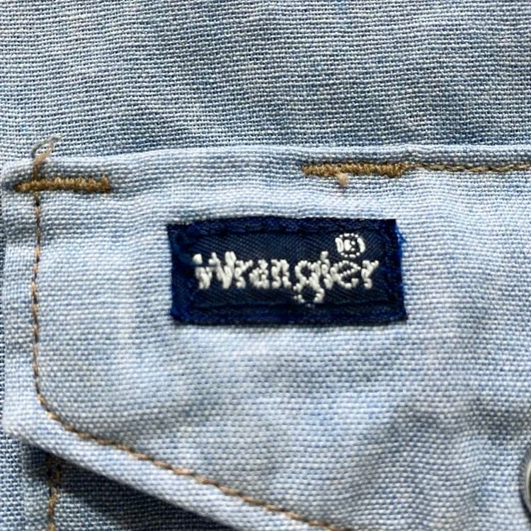 80's-90's】Wrangler ラングラー ワンポイント ロゴ刺繍 スナップ