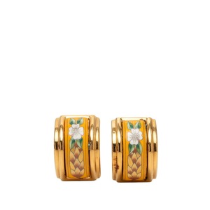 エルメス エマイユ イヤリング ゴールド マルチカラー メッキ エナメル レディース HERMES 【中古】