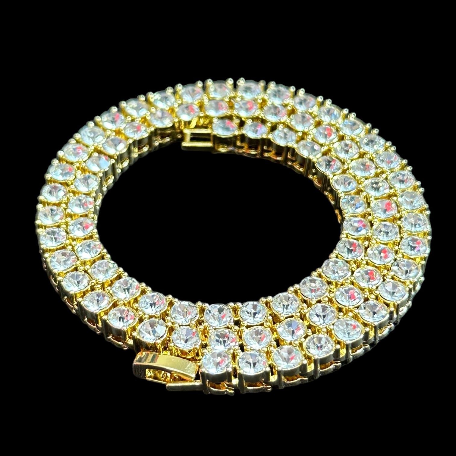 テニスチェーン ゴールド 2mm 55cm テニスネックレス ブリンブリン 送料無料 テニスネックレス 60cm 50cm 45cm 幅4mm テニスチェーン