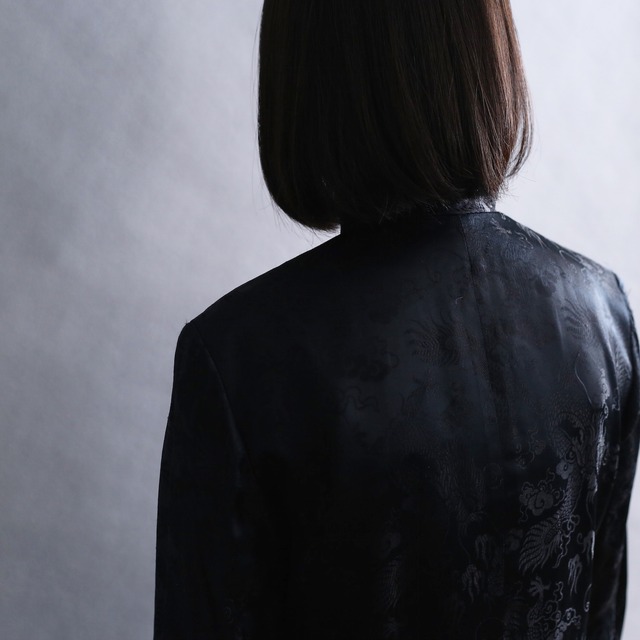 black one tone l/s china shirt