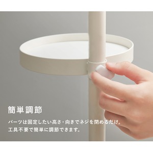 【組立式】ポールラック 突っ張り棒&パーツ6点セット(丸型) ディスプレイラック インテリア 2色展開 幅43cm