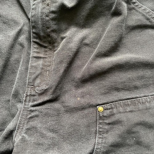 メキシコ製 ブラック ダブルニー Carhartt B01 BLK 36×34 詳細写真12