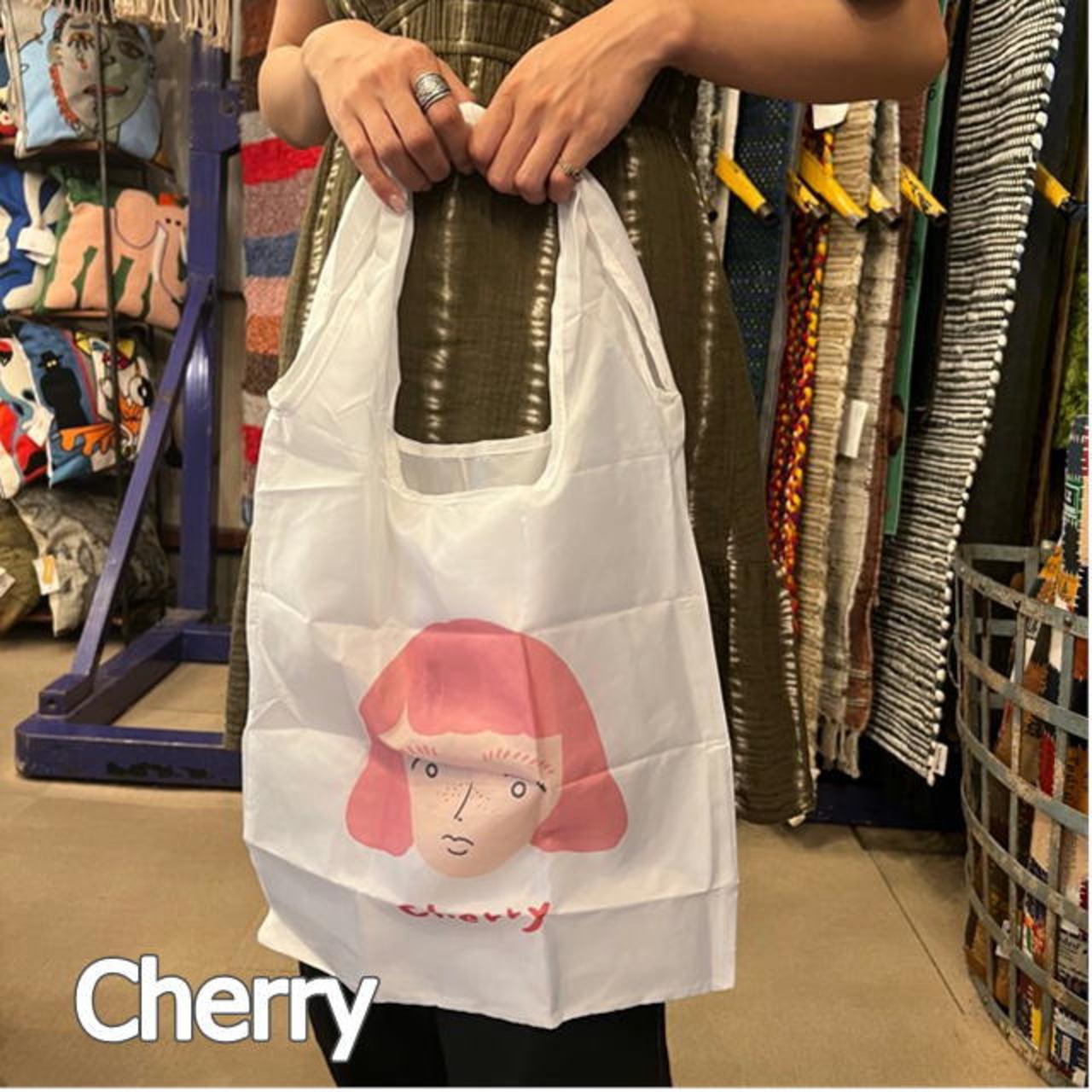 ENNUI ECO BAG　Cherry　アンニュイエコバッグ　チェリー　折り畳み　エコバッグ　バッグ　かわいい