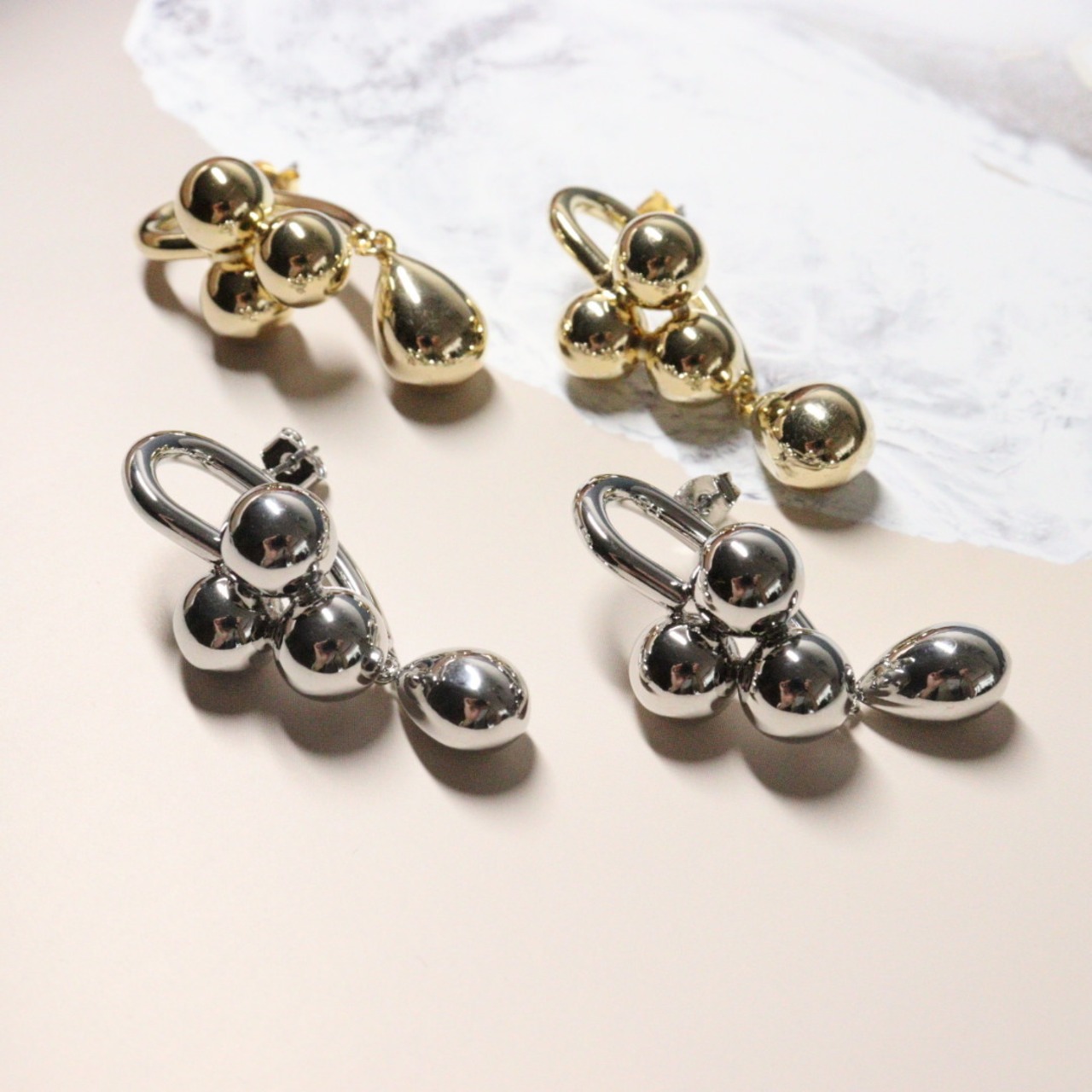 スイングドロップピアス ニッケルフリーポスト使用 低アレルギー bittersweet