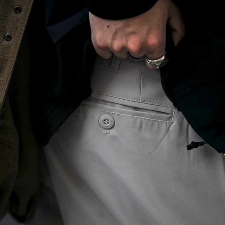 ★DOUBLE PLEATED CURLING TAPERED PANTS　　　A0754