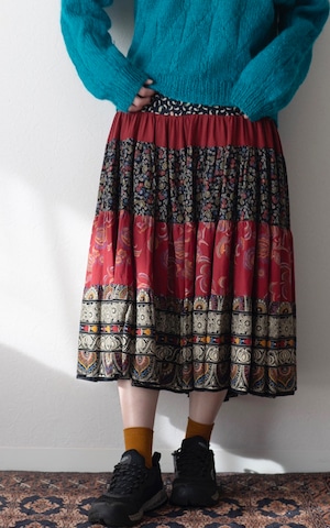 multi pattern skirt