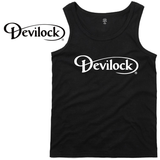 DEVILOCK / デビロック「DAIMLER TANK TOP」 ダイムラータンクトップ ノースリーブ 黒 ブラック ロゴ Uネック スカル ドクロ メンズ レディース ハードコア HARDCORE パンク ロック PUNK ROCK メタル METAL バンド フェス ギフトラッピング無料 ステージ衣装 Rogia