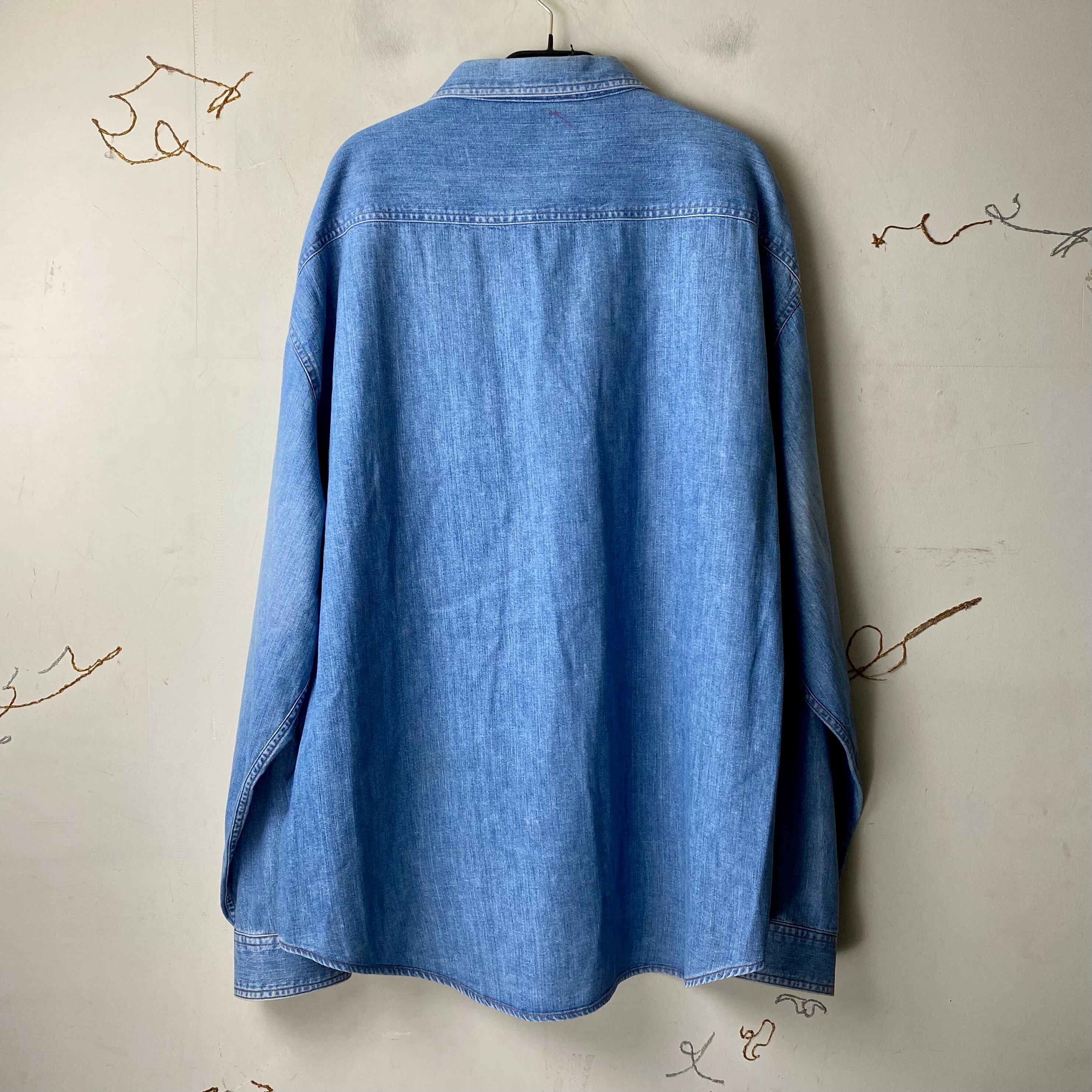 MARITHE FRANCOIS GIRBAUD oversized chambray shirt | NOIR ONLINE