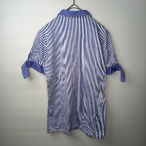 クリスチャンディオール　半袖ポロシャツ　刺繍ロゴ　ユーロ古着　ストライプ　S