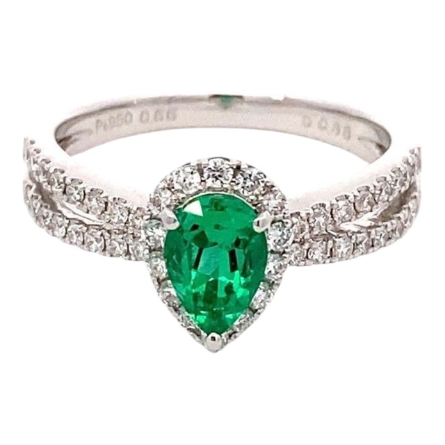 PT950 0.66ct ｴﾒﾗﾙﾄﾞ ﾘﾝｸﾞ