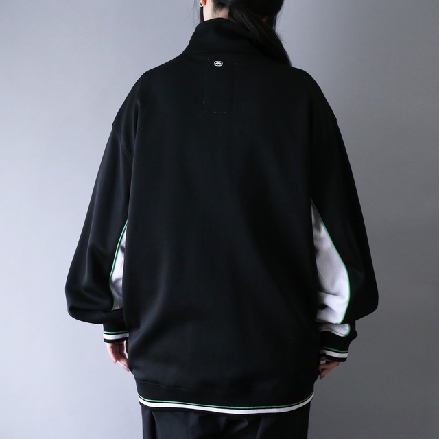 ”刺繍" one point design good coloring over silhouette track jacket