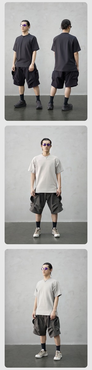 NOSUCISM_26SS_ソロナ クールフィーリング クイックドライ ワッフル Tシャツ