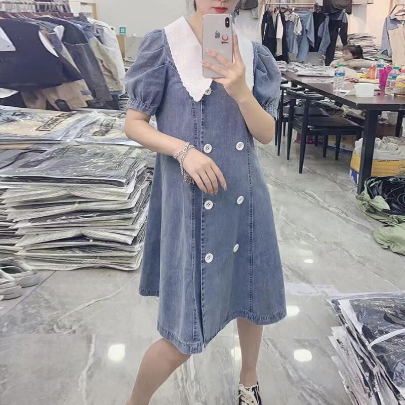 ドレス サマーカラースカート 薄手Aライン 大人ガーリー スウィート キュート カジュアル 夏物 ステッチ ミックスインファッション54684213327