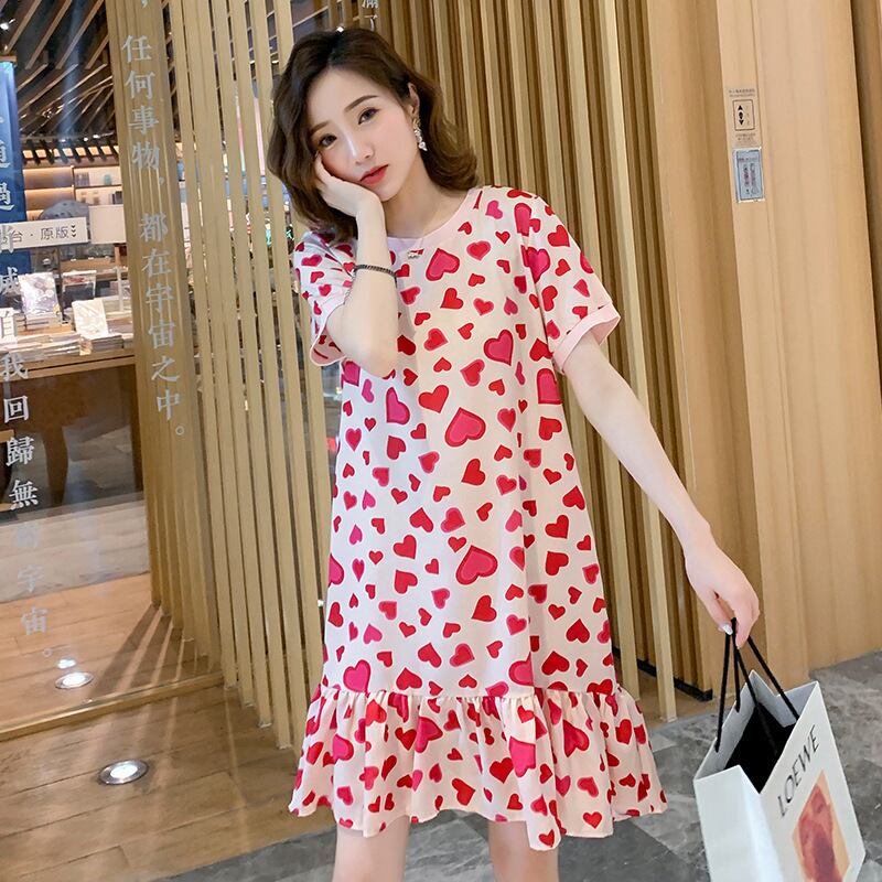 【新作】【送料無料】 マタニティウェア2020夏の新しいシフォンラブルーズドレス小さな新鮮なミドル丈ドレス妊婦-アリババ サマー 夏物 expec286336620458