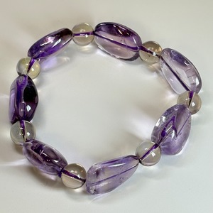 アメトリン ボリビア産 タンブル+丸珠8㎜、内周16㎝