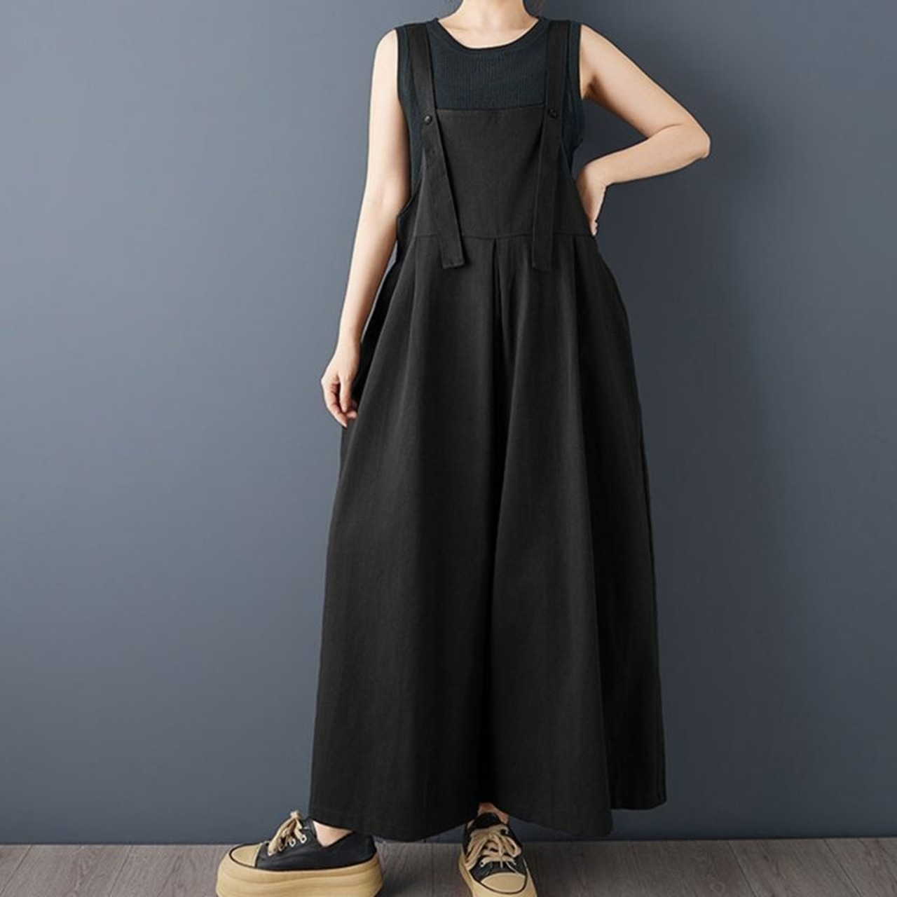 サスペンダー付き ワイド デザインパンツ  00391