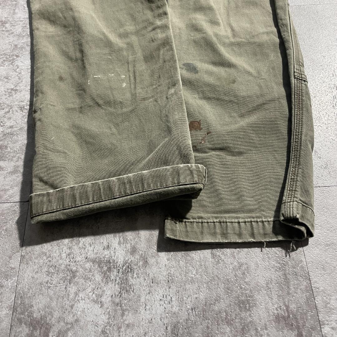 10s ニカラグア製 モスグリーン ダブルニー Carhartt 33×32 | ib2