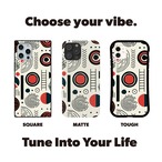 受注生産 iPhoneケース 赤い丸と同心円の護符柄｜幾何学シンボル TALM067C