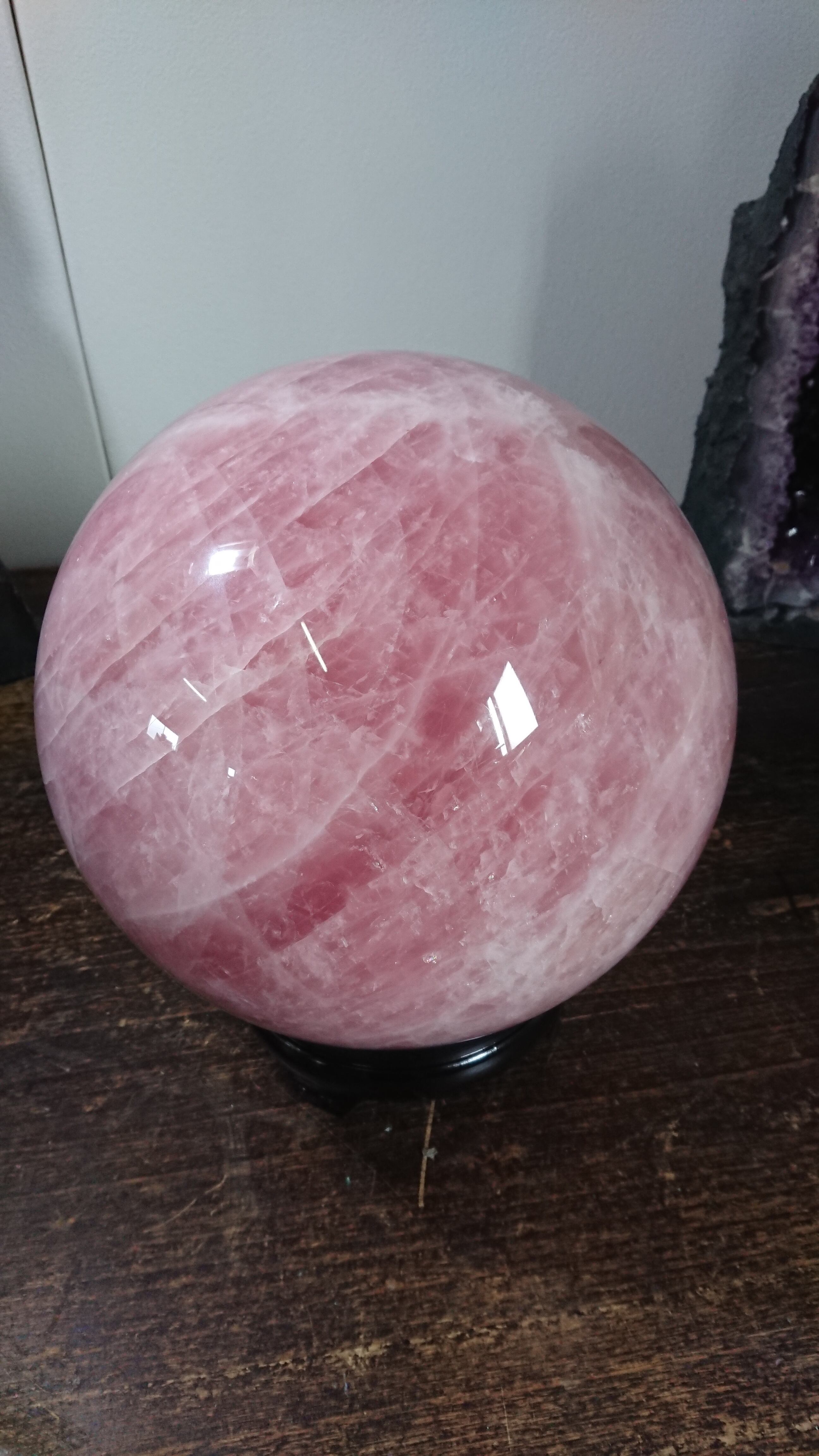 直径約28cm 特大ローズクオーツスフィア