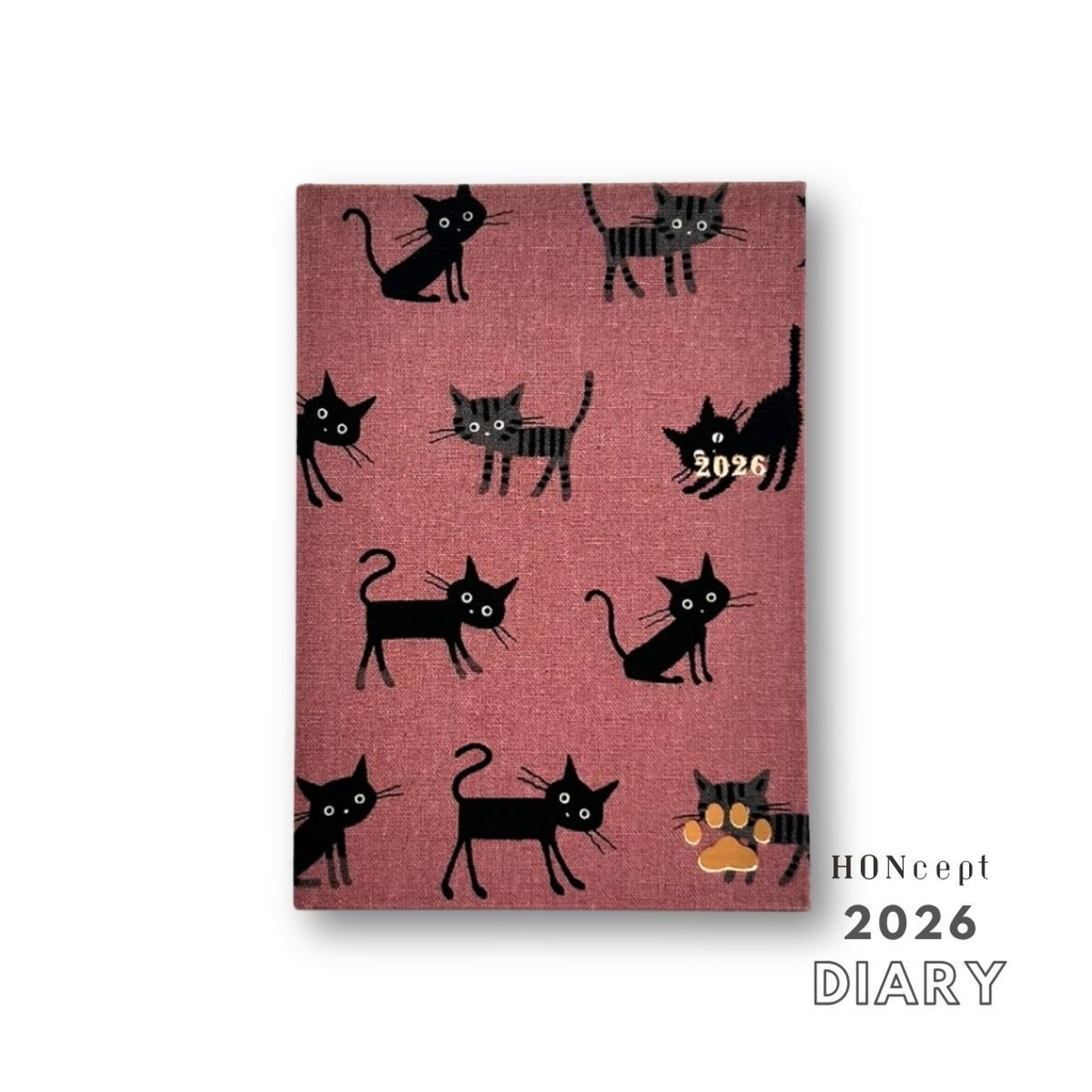 【2026ダイアリー】Diary CATS（ねこシリーズ）CoCo Land リラックスキャット　テラコッタ