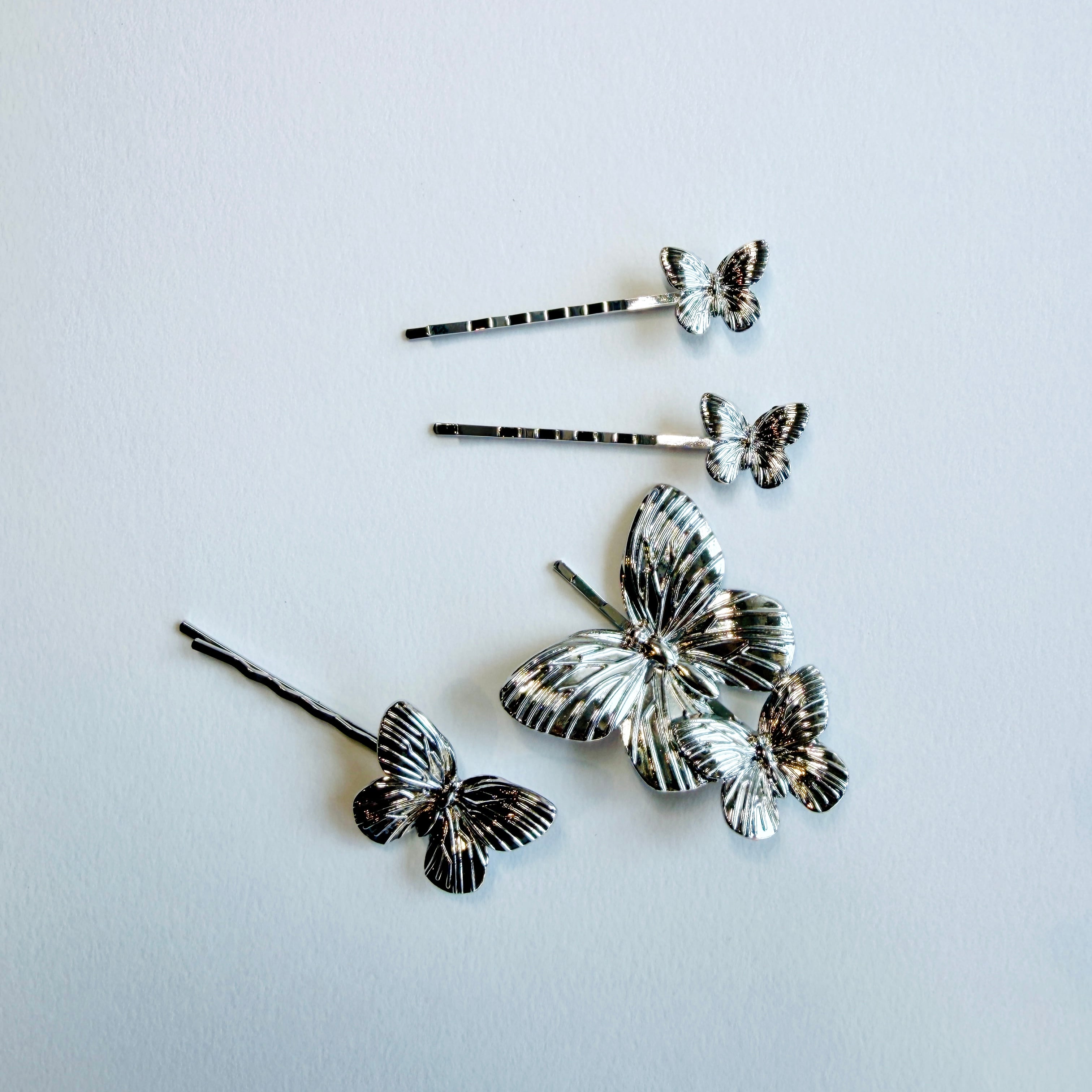 H-162 Butterfly ヘアピン 4点セット Silver/Gold | ティアラ