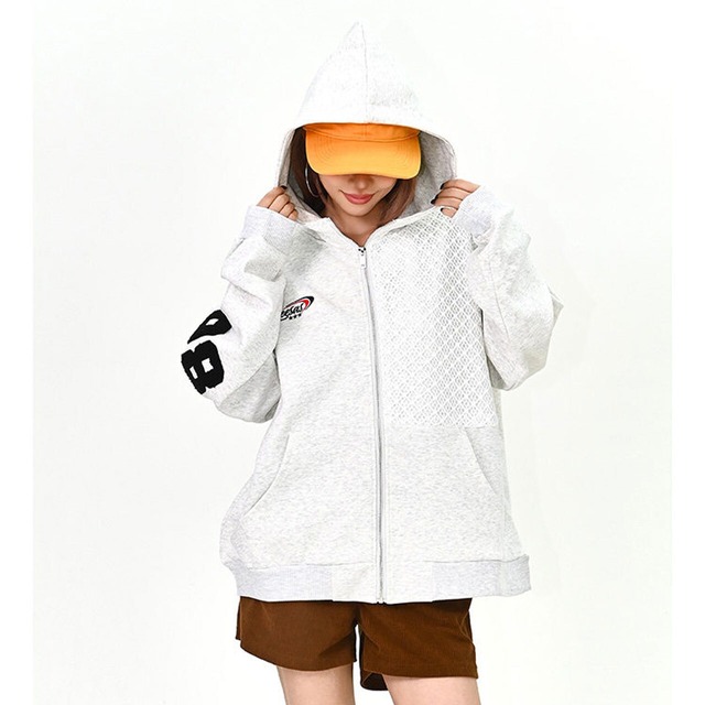 メッシュデザインナンバリングジップフーディ
 2col   R01577