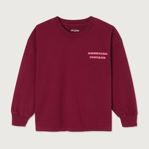 《American Vintage 2025AW》 LONG SLEEVE T-SHIRT / FIZVALLEY / BORDEAUX VINTAGE