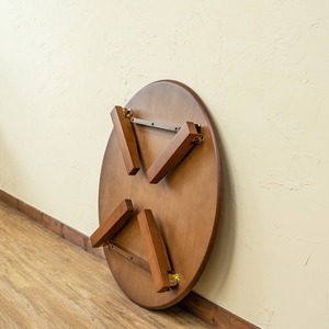 【離島発送不可】【日付指定・時間指定不可】Rosslea　折り畳みテーブル　85Φ　NA/WAL