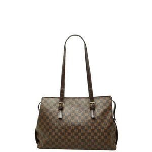 ルイ ヴィトン ダミエ チェルシー トートバッグ ショルダーバッグ N51119 ブラウン PVC レザー レディース LOUIS VUITTON 【中古】