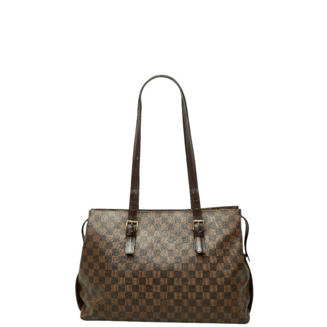 ルイ ヴィトン ダミエ チェルシー トートバッグ ショルダーバッグ N51119 ブラウン PVC レザー レディース LOUIS VUITTON 【中古】