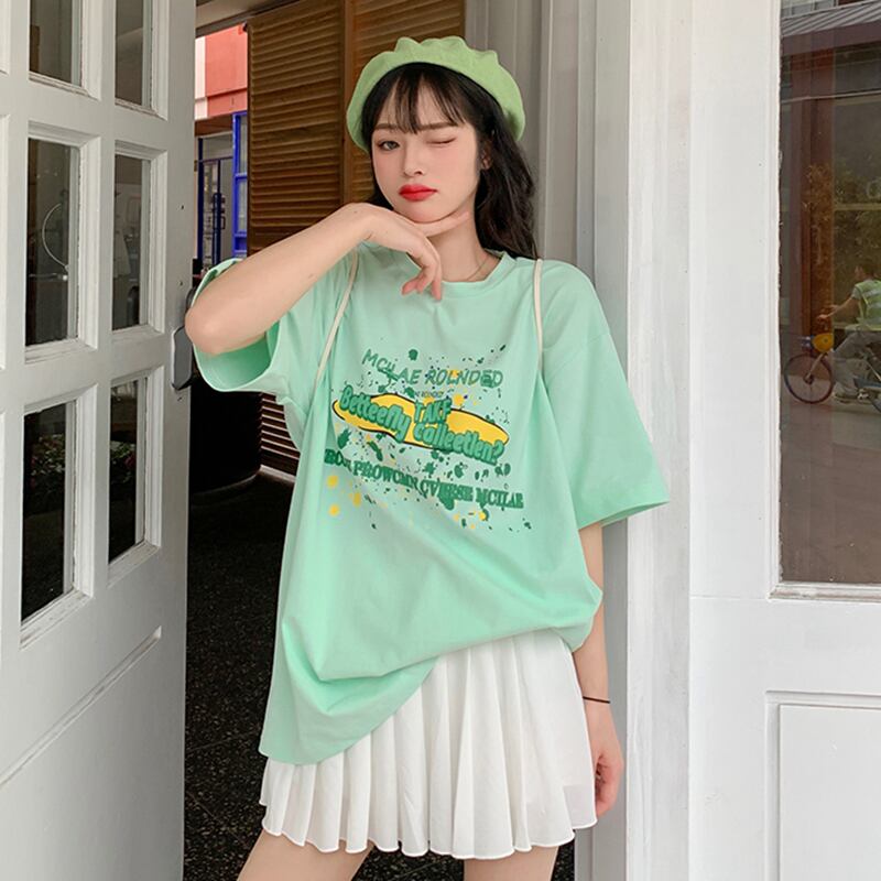 サマールーズプリントスタイルTシャツ トップス レディース 夏物 YY-ファッション27902945719