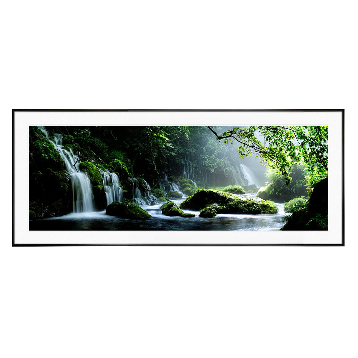 日本写真 秋田県鳥海山 元滝伏流水 インテリアアートカラーパノラマ