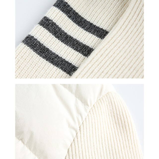 knit sleeve switch jacket　ニットスリーブ切り替えジャケット　J1581