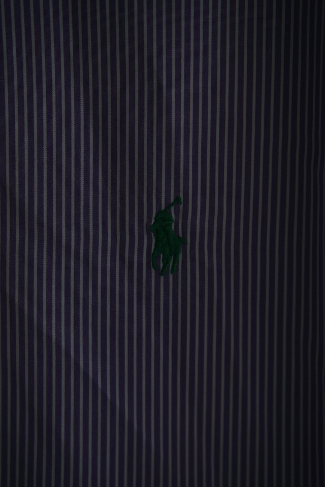 Utah／90's "Ralph Lauren" CUSTOM FIT stripe shirt／purple