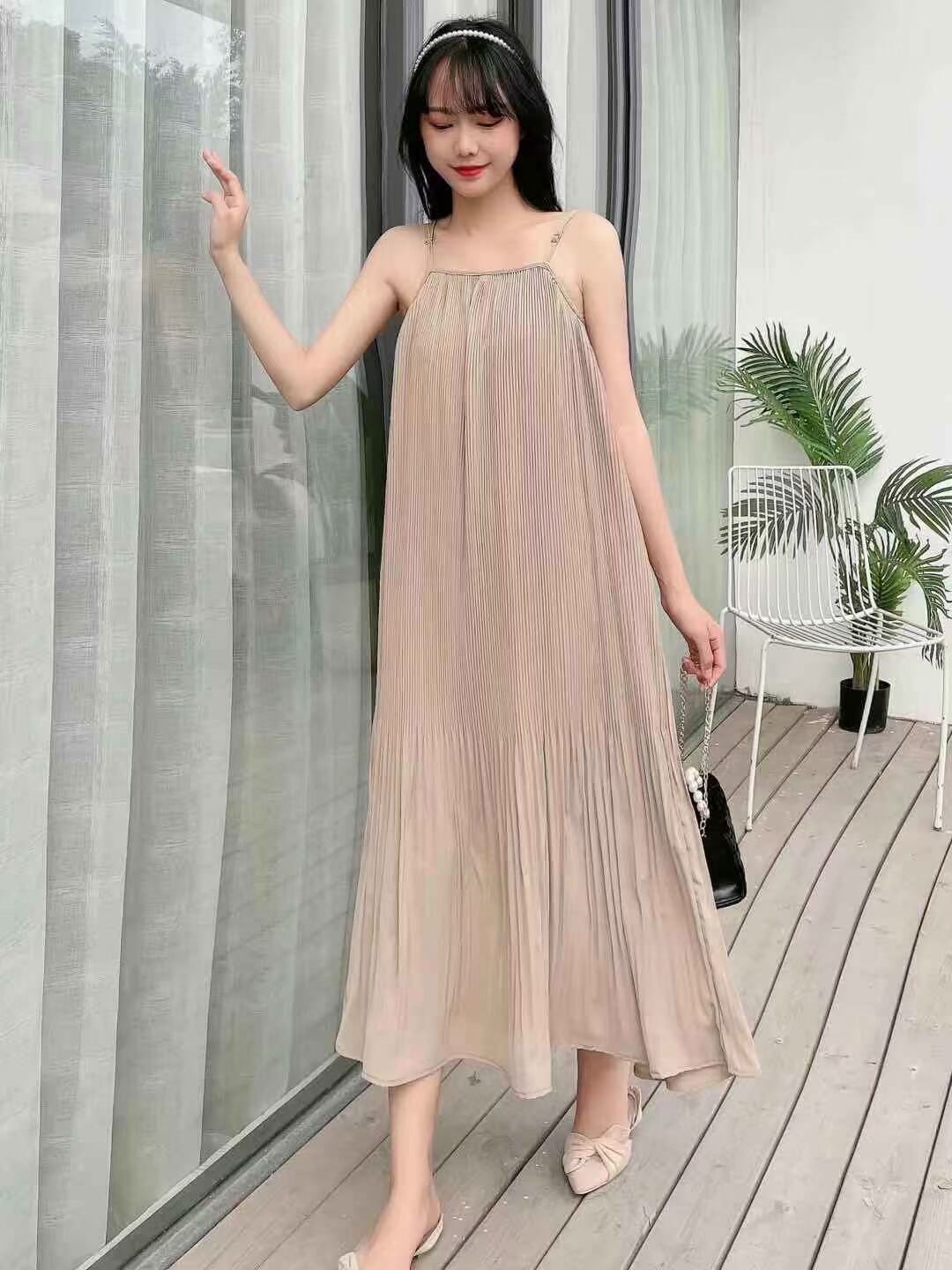 プリーツ　キャミワンピース　AJ33287-820