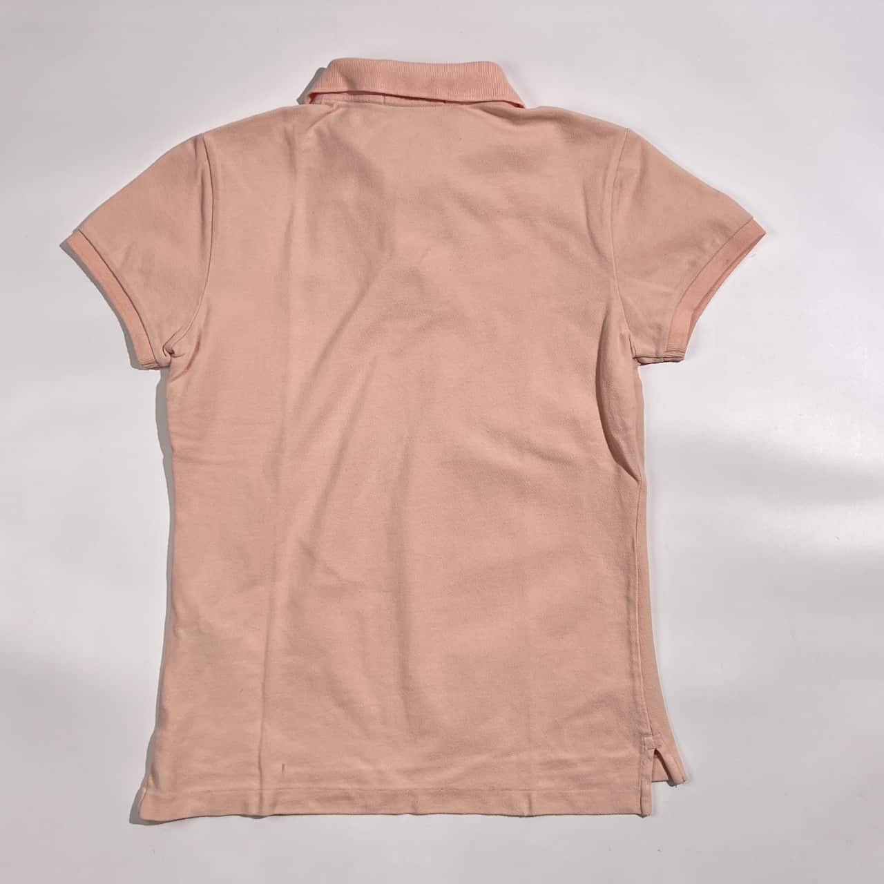 90s RALPH LAUREN ラルフローレン THE SKINNY POLO 鹿の子 半袖 ポロシャツ  L /ピンク系 レディース ビンテージ