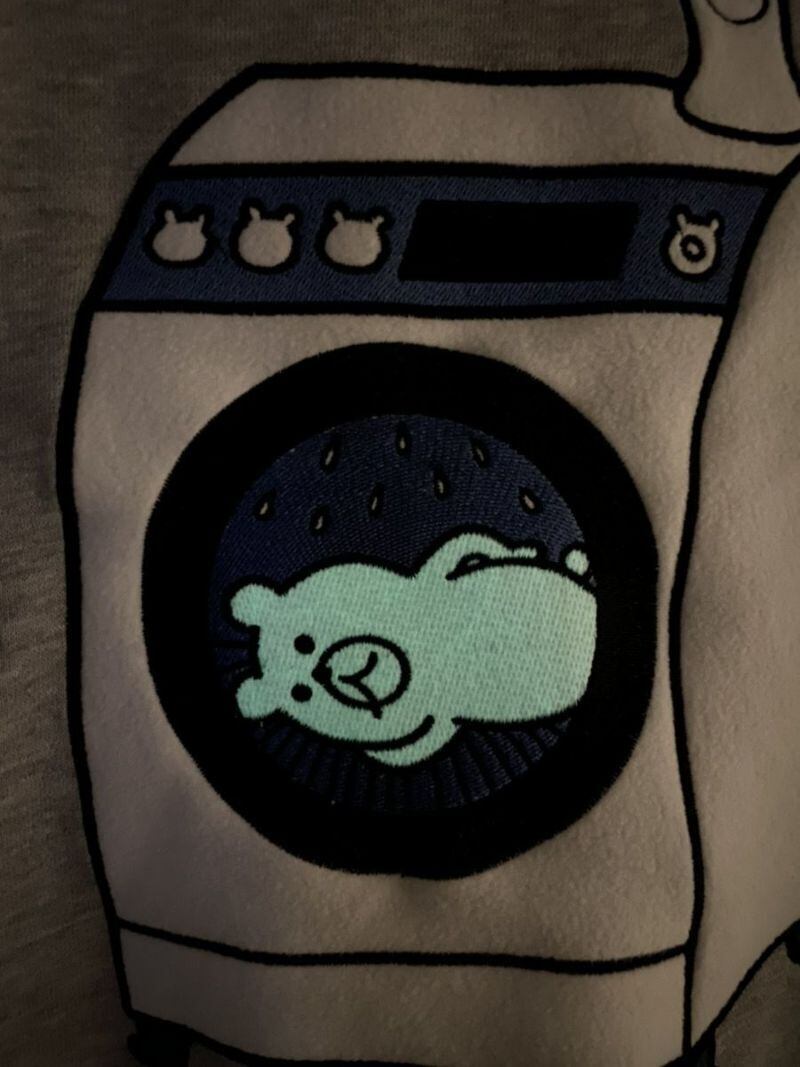 ScoLar Parity（スカラーパリティ）洗濯機inクマ 蓄光アップリケプル