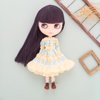 ２段フリルワンピース（黄色花レモン）リカちゃんネオブライス